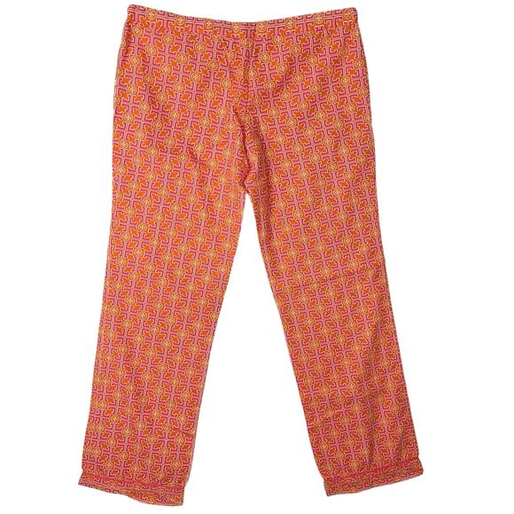 Tory Burch Multi Geometric Print Long Sleeve Collared 2 Piece Sleep Pajamas XS - Picture 7 of 10